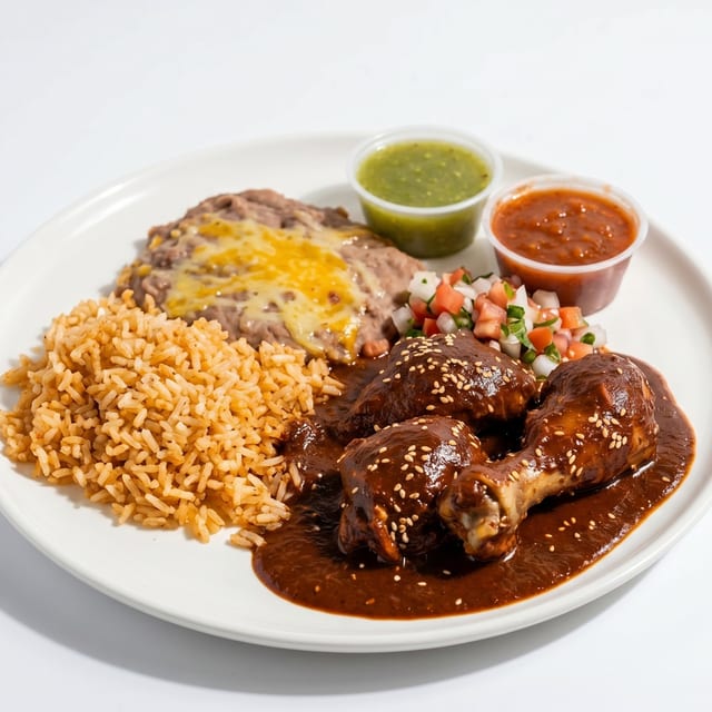 Piernas en Mole Poblano.